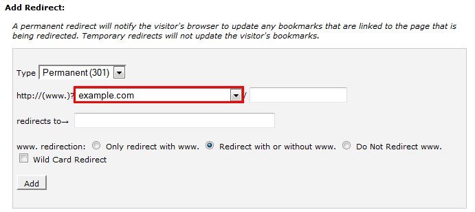 How to create a site/domain redirect in cPanel